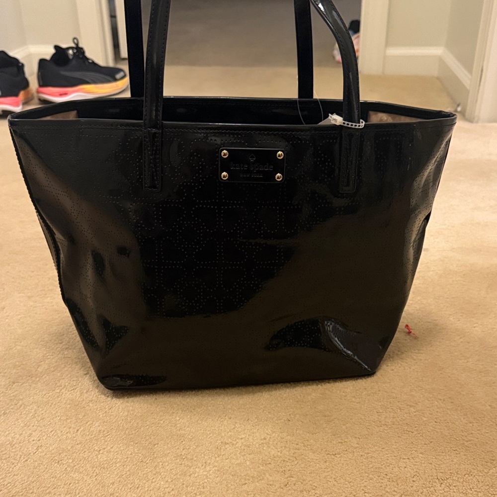 Kate Spade Glossy Black Tote